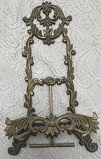 Victorian Rococo-style Lenwile/Ardalt Stunning Ornate Brass 10” Easel -New picture