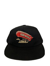 Vintage 1993 Bud Bowl V Snapback Hat Cap Embroidered Black picture