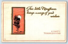 Thanksgiving Postcard Little Mayflower Cargo Arts Crafts c1910's UnpostedAntique picture