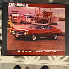 Chevrolet 1971 Chevelle 454ci V-8 Reproduction Advertising Sign Red/Black picture