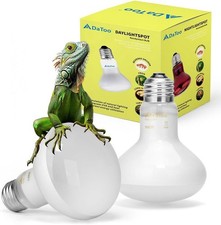 2Pack 100W Reptile Heat Lamp Bulb UVA Daylight Basking Light for Lizards Turtles picture