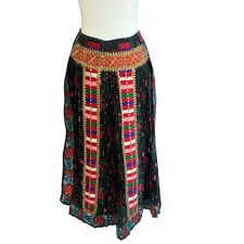 Vintage Hungarian Kalotaszeg Pleated Folklore Embroidered Apron picture