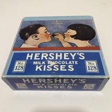 Vintage Hershey's Milk Chocolate Kisses No 128 Box A Kiss for You Boy Girl Rare picture