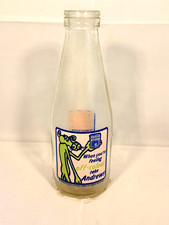 Vintage 1986 Andrews Advertising Milk Bottle United Artists Cartoon Glass Prop picture