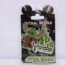 B5 Disney Paris DLRP DLP LE 400 Pin Star Wars Event Stitch as Yoda Jedi Master picture