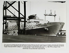 1990 Los Angeles CA Dole California Ship Boat Fruit Transport Vtg Press Photo picture