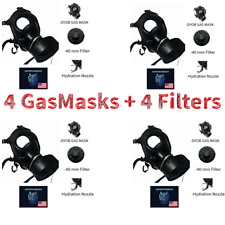 SafeGuardian 4 GAS MASK Israeli with 4 Premium 40mm FILTER Face Respirator NEW picture
