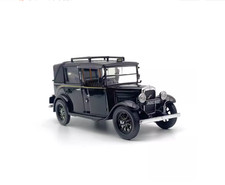 1/43 Scale Alloy Black Reto Vintage Car Model Train Scene Miniature Collection picture