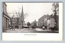 Beverly MA-Massachusetts, Scenic View Of Cabot St, Antique Vintage Postcard picture