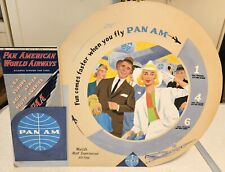 ORIGINAL PAN AMERICAN 1957 ARTIST PROOF TIME TABLE COUNTER DISPLAY NOT APPROVED picture