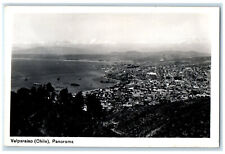 c1930's Valparaiso Chile Aerial Panoramic View RPPC Photo Unposted Postcard picture