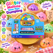 NovaPop Glitter Maltose Slow Rise Dumpling Squishy Mystery Toy Soft Fidget picture