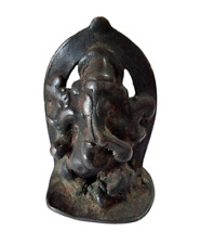 1800's Old Vintage Antique Copper Hand Crafted Rare God Ganesha Statue / Figure picture