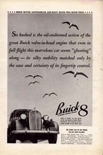 1936 Buick 8 Print Ad Magazine ad Wall Art Seagulls picture