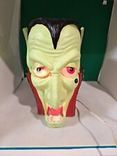 Vintage Dracula Monster Head Trendmasters 1993 Halloween Light Up Eyes & Mouth.  picture