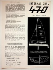 Vanguard International 470 Sailboat Vintage 1960s-70s Magazine Print Ad picture