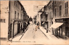 Neufchateau France Street View Rue de France Storefronts WWI Postcard picture