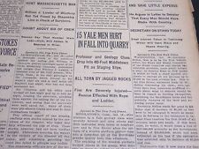 1925 OCTOBER 19 NEW YORK TIMES - 15 YALE MEN HURT IN QUARRY FALL - NT 5396 picture