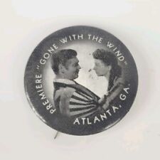 Gone With The Wind Atlanta Premiere Pin Back Button - Vintage picture