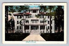 Montgomery AL-Alabama, Masonic Home, Antique, Souvenir Vintage Postcard picture