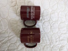 College of Charleston Alumni Mugs Set of Two - Maroon with Ivory CofC Insignia picture