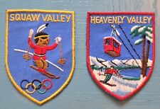 Two Vtg Ski Patches - Rare Olympic Squaw Valley and Heavenly Valley - Lake Tahoe picture