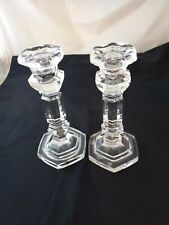 Goebel Crystal Candle Holders Set of 2 Two Marked 1979 Vintage 7 inches picture