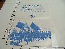 Vintage Travel Paper: 1951 GATHERING of the CLANS, EDINBURGH cover only picture