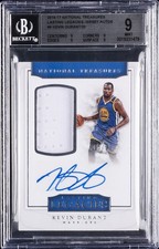 2016-17 NATIONAL TREASURES LASTING LEGACIES JERSEY AUTOS #9 KEVIN DURANT BGS 9 picture