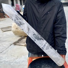 26.45LB Large Natural Clear White Crystal Obelisk Transparent Quartz Energy picture