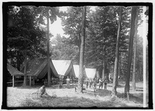 Photo:Camp Roosevelt 1925 Boy Scouts Troop Camping Tents Forest Camp picture
