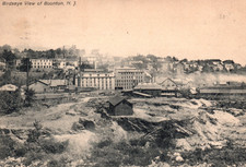 Boonton NJ Birdseye View Postcard Vintage picture