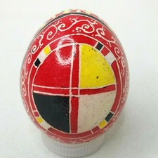 Traditional Ukrainian Pysanka Egg Handpainted Easter Pysanky Blown G picture