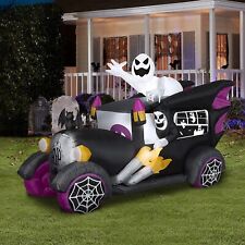 Gemmy 5.5' Tall Haunted Hearse Hot Rod Halloween Inflatable picture