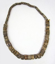 Vintage African Trade Beads Krobo Powder Glass Striped Sand cast Strand 20