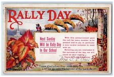 1916 Rally Day Next Sunday Will Rally Day Our School Maryland Vintage Postcard picture