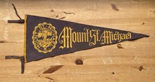 Vintage c. 1930's Mount Saint Michael Academy 28 Inch Pennant Early Old New York picture