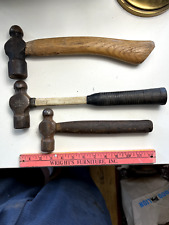Lot of 3 Vintage Hammers Forge, Ball Peen, Cobblers Hatchet Handle Nupla M-24 picture