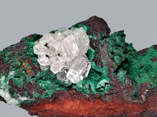 Calcite with Malachite from the Ojuela Mine, Mapimí, Durango, Mexico picture