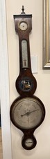 Antique 19th C ENGLISH Mahogany Inlaid BAROMETER picture