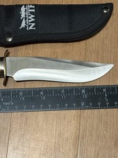 NWTF Fixed Blade Knife Antlerlike Handle Sheath Hunting Deer Antler picture