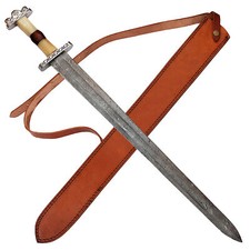 Anglo Saxon No Mans Land Damascus Battle Viking Medieval Sword picture