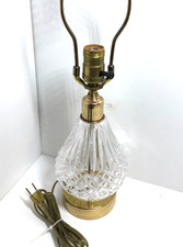 Vintage Signed Waterford Crystal Table Lamp With Brass picture