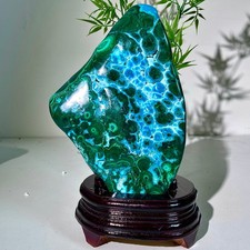7.2LB  TOP Natural silicon malachite quartz crystal articles picture