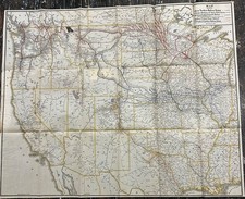 1918 GREAT NORTHERN RAILROAD MAP GLACIER NATIONAL PARK Chicago Spokane Colorado picture