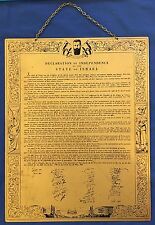 1948 Israeli Declaration Of Independence Copper Plaque State Of Israel Herzl Jew picture
