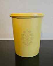 Tupperware Harvest Gold Yellow Canister #811-6 With Lid Sunshine Pattern picture