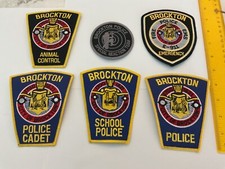 Brockton Police Massachusetts collectors patch set 6 pieces full size new picture