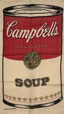 CAMPBELLS SOUP CAN POP ART ANDY WARHOL POPULARIZED CANVAS BAG NOS RARE picture