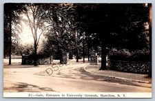 K61/ Hamilton New York RPPC Postcard c1940s Colgate University Entry Gate 69 picture